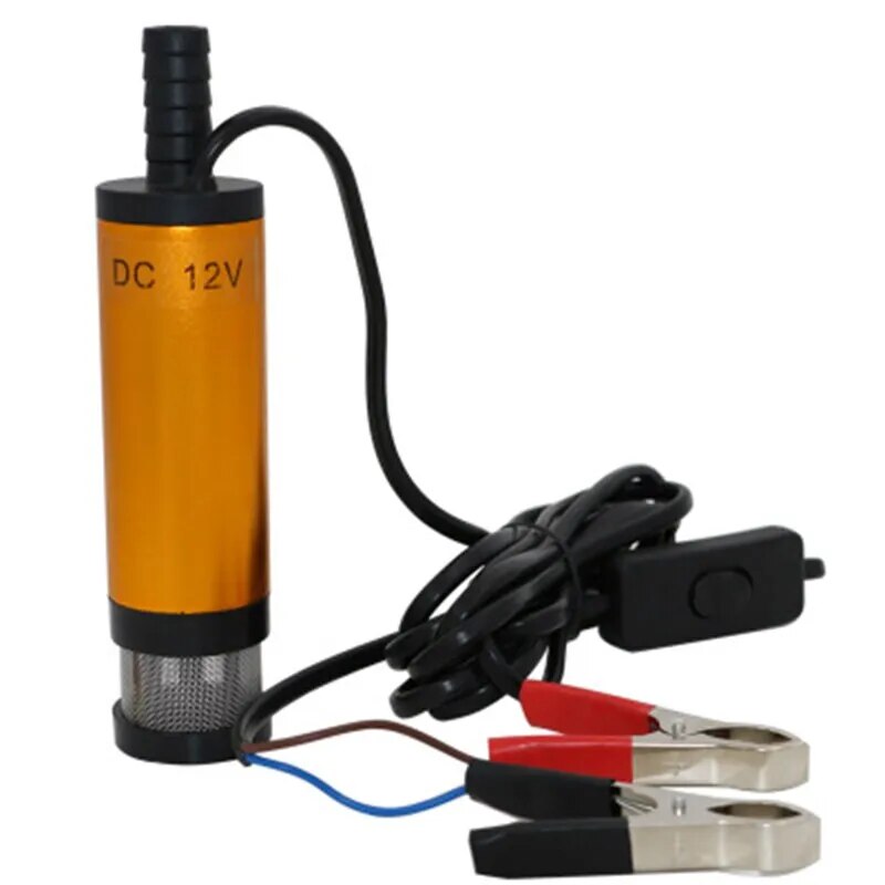 Mini Bomba Submersível Elétrica Portátil, 12v 24v dc para Bombear Óleo Diesel, Água, Concha de Liga de Alumínio, 12l/min, Bomba de Transferência de Combustível