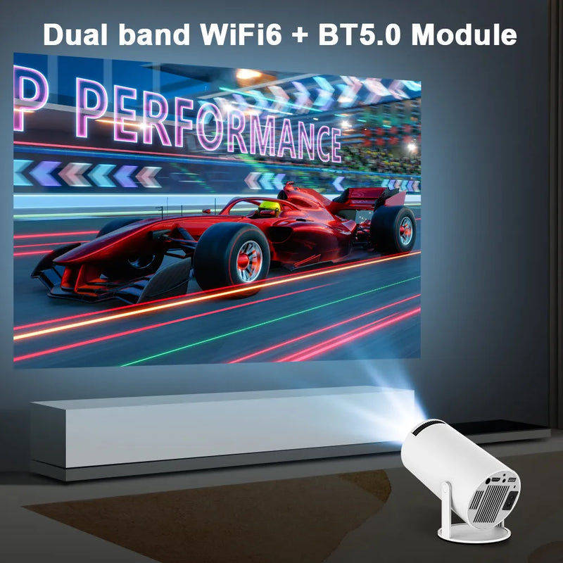 Projetor Transpeed-4K Portátil Android 11 para Cinema em Casa e ao ar Livre, Dual WiFi 6, 200 ANSI, Allwinner H713, BT5.0, 1080P, 1280x 720P