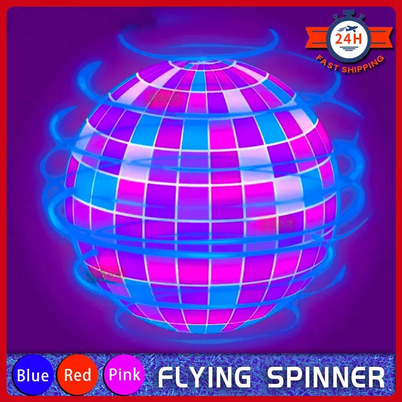 Bola Voadora Mágica Pro Mini Iluminação com Luzes LED, Controle Remoto Mão Controladaerang Spinner, Brinquedos para Adultos e Crianças