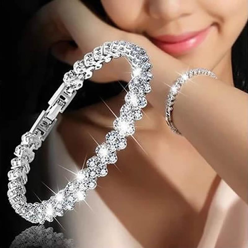 Pulseira romana com diamante.